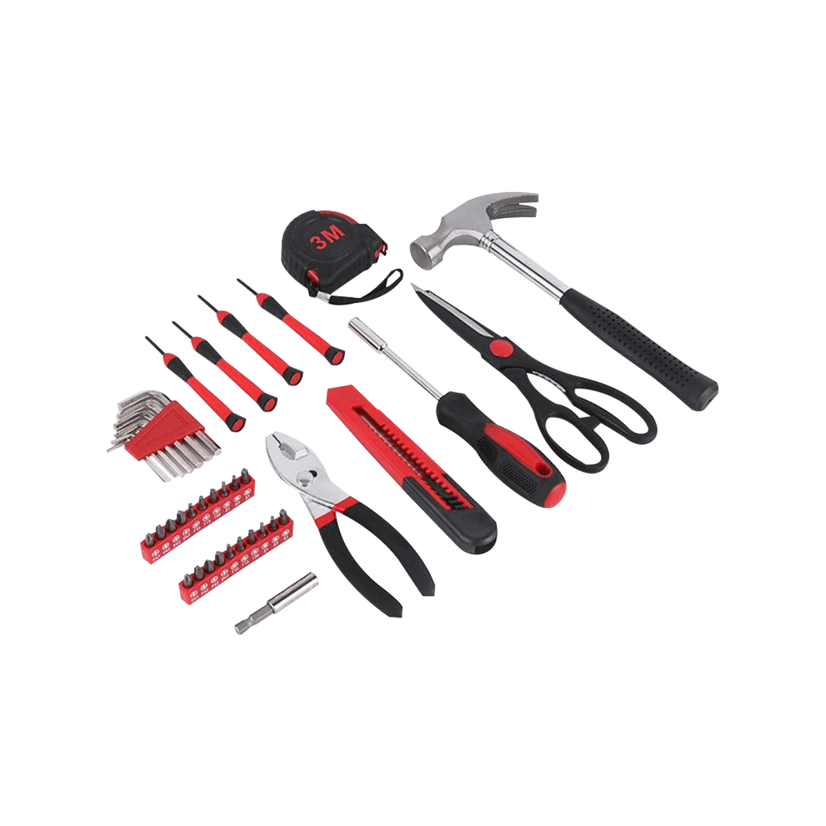 Set alata od 39 komada, komplet ručnog alata za kućanstvo s prijenosnom kutijom za pohranu alata